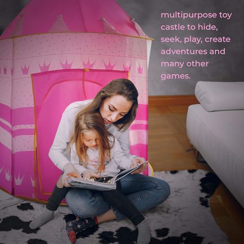 PINK PRINCESS CASTLE TENT PORTABLE PLAY TENT FOR GIRLS