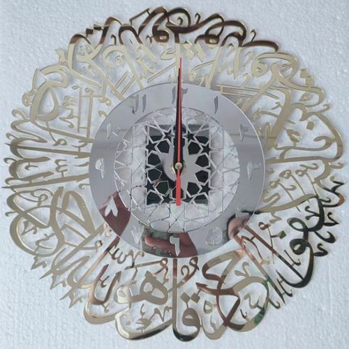 Lace round creative pattern three-dimensional wall clock, home decoration clock living room
