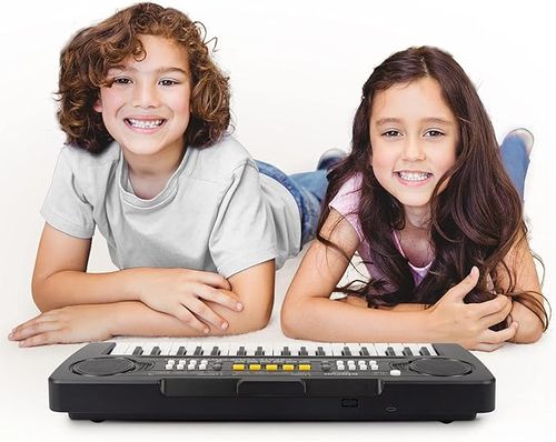 Kids Keyboard Piano, 37 Key Portable Electronic Piano for Kids, Digital Music Piano Keyboard Educational Toys for 3 4 5 6 7 8 Year Old Girls Boys (Black)