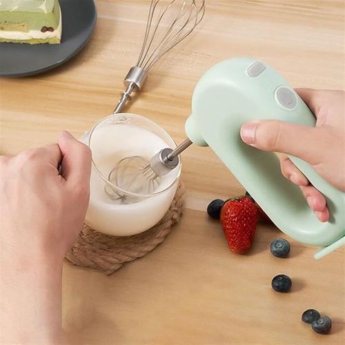 Kitchen Electric Hand Mixer 4 Speed, Cordless Handheld Mixer and Stainless Egg Beater, 5-speed Usb Rechargeable, Lightweight Mini Hand Mixer Easy Use