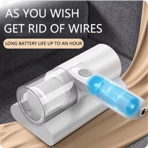 Handheld Mite Removal Machine Cordless Handheld Vacuum Cleaner USB Rechargeable Mite Remover Brush for Bed and Sofa Pillow