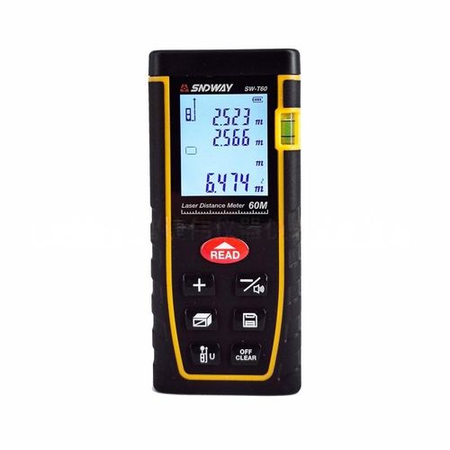 Sndway Laser Distance Measure SW-TG50 Digital Rangefinder 80m Meter Tape Area Volume with Bubble Level and LCD 4 Line Display