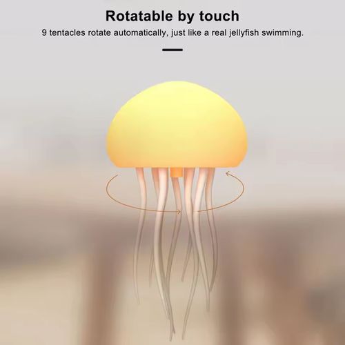 Gradient jellyfish atmosphere night light voice control RGB