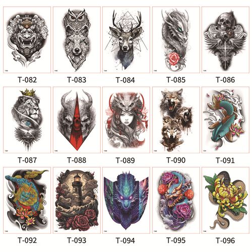 10 pcs different patterns Flower arm tattoo stickers new ins style colorful totem tattoo stickers waterproof long-lasting for men and women time tattoo stickers