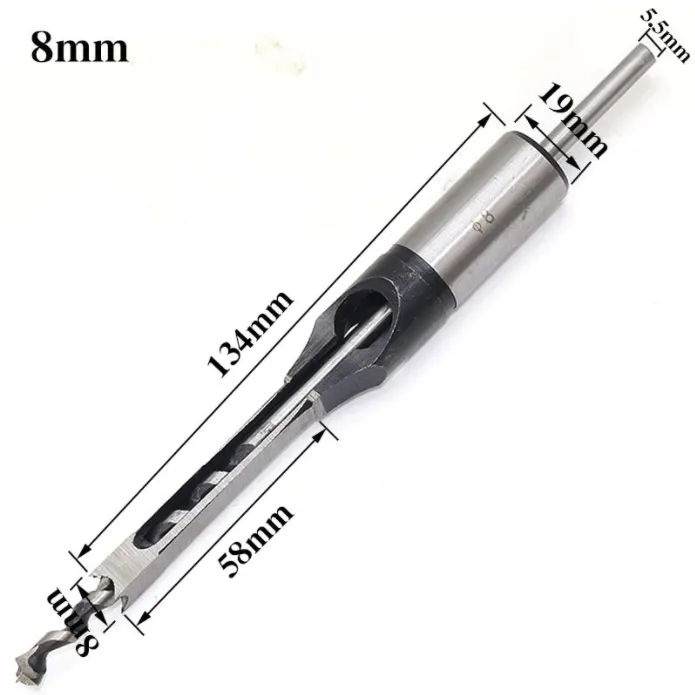 4pcs Wood Drill Bit Carpenter Square Drill Bit Tool Guide Positioner 6.4mm 8mm 9.5mm 12.7mm