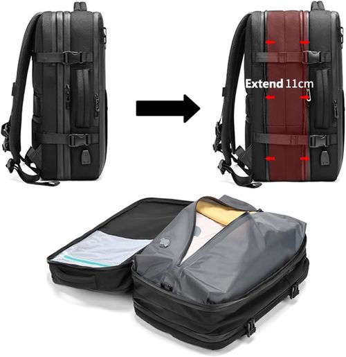 Multifunctional Airbag Backpack Men's Large Capacity Business Travel Bag Oxford Waterproof Backpack
