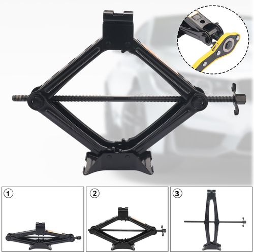 2 Ton Scissor Jack for Car, with Hand Crank Portable Repair Tool Rust-Resistant for auto, SUV, Trailer, Station Wagon