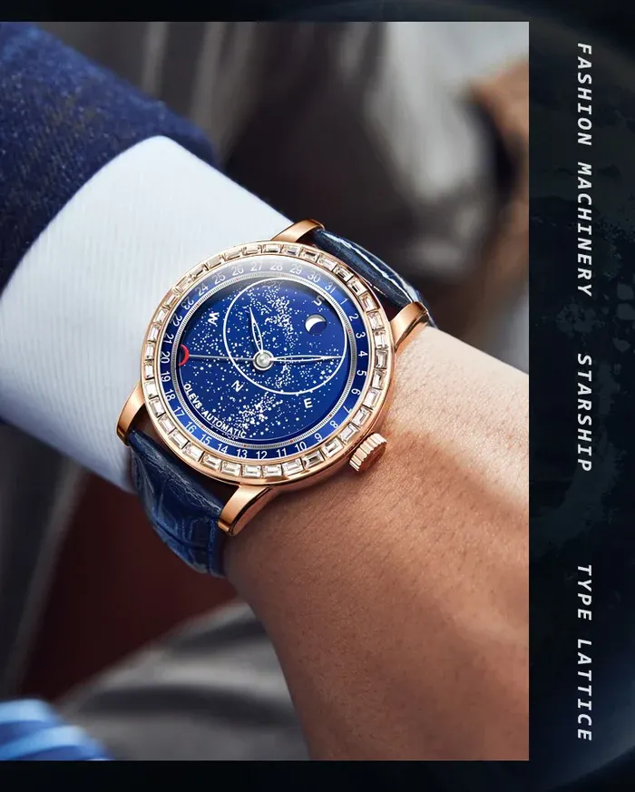 New Men's Waterproof Luminous Starry Sky Watch