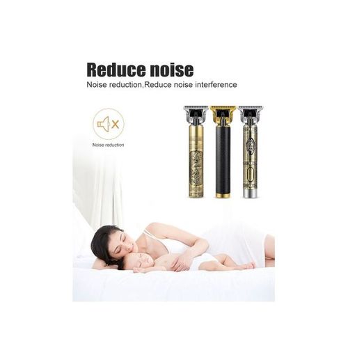Rechargeable Metal Simple Style Hair Clipper Black Gold