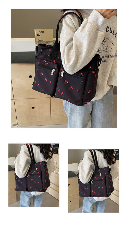 ❤Cherry color printed large capacity handbag ❤