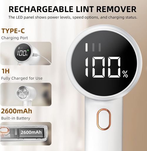 Fabric Pill Shaver | Lint Removal Device | Sweater Lint Shaver, Electric Lint Brush, Clothes Pill Remover, Carpet Lint Shaver, Sheet Lint Remover, Lint Shaver for Upholstery
