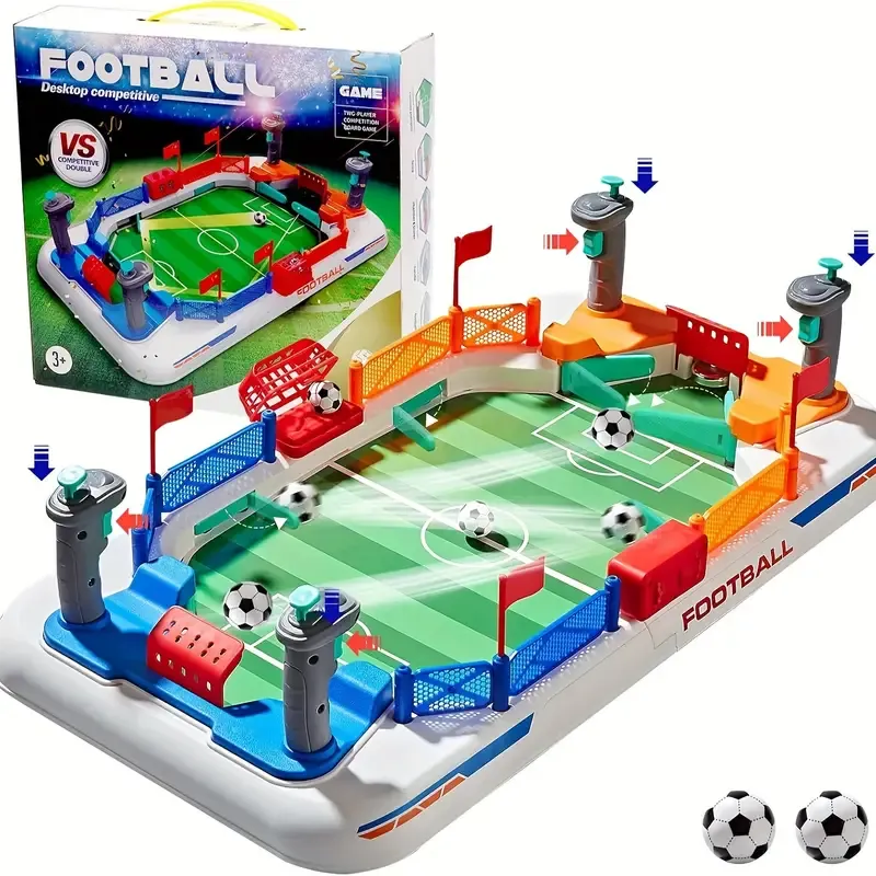 Tabletop Football Game for 2 - Family Fun Interactive Board Game for Teens and Adults, Durable Plastic Frame, Mixed Colors