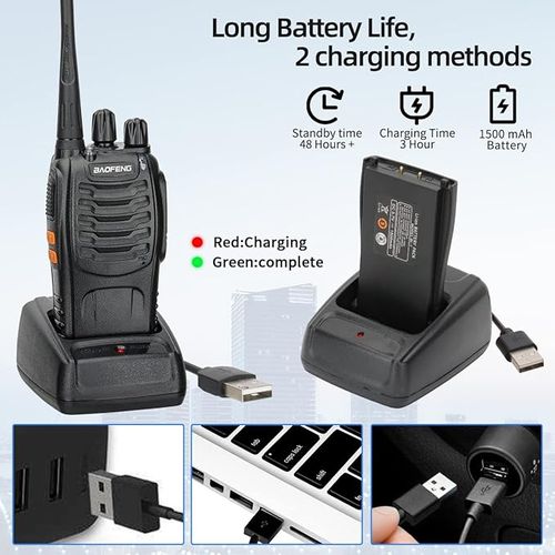 Baofeng BF-888S UHF 400-470 MHz 5W Emergency Two-way Radio Ham Walkie Talkie
