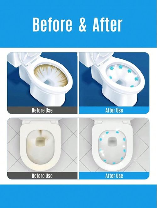 Flower Fragrance Toilet Gel  Air Freshener, And Bowl Cleaner    Refillable Toilet Wand Cleaning Supplies For Home And School