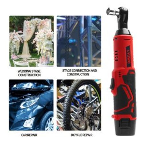 Cordless Electric Ratchet Wrench Set, 12V Power Ratchet Tool Kit With 2 Packs 2000mAh Lithium-Ion Battery And Charger