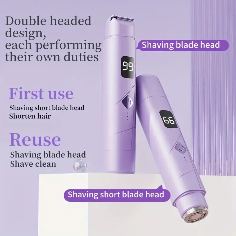 Digital Display Dual-Head 2 in 1 Women'S Electric Shaver