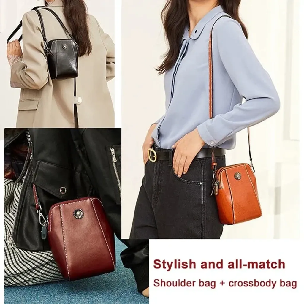 RETRO All-match vertical cellphone bag