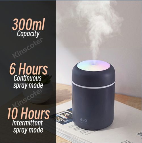 300mL Air Humidifier USB Air Diffuser Colorful Light Quiet