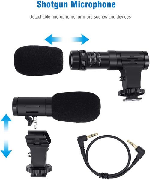 Phone Holder Photography Lighting Smartphone Video Kit Microphone LED Selfie Tripod Recording Handle Portable Stabilizer Bracket