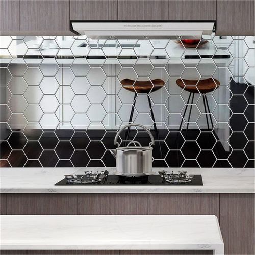 12pcs 16*18.4cm Acrylic Reflective Mirror Stickers Non-Glass
