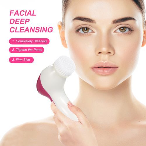 5 In 1 Electric Face Cleansing Brush + Free Battery Gift