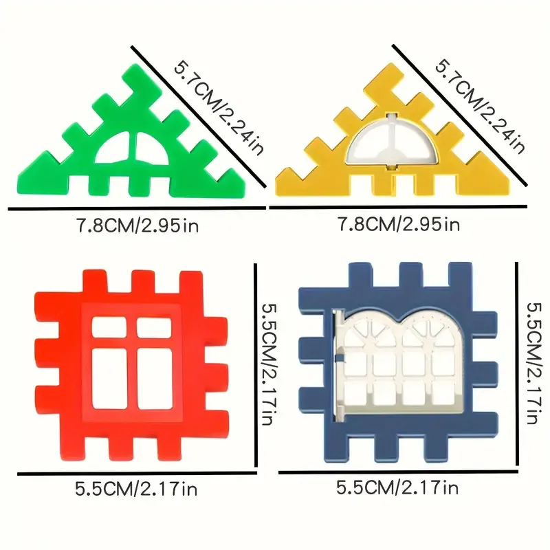 100Pcs House Assembly Building Blocks, Large Size, Creative Square Block Building Blocks, Basic Assembly Building Blocks, Educational DIY Assembly Toys, Birthday Gifts