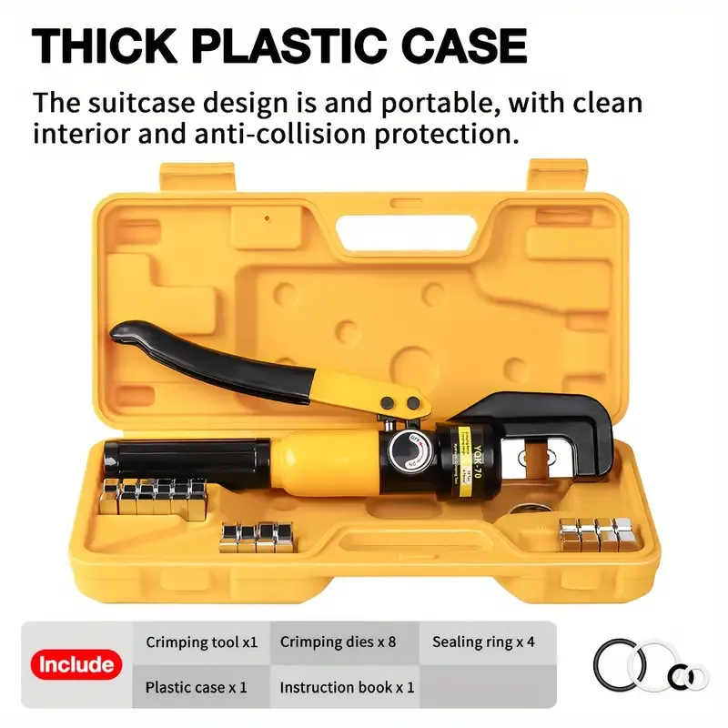 Adjustable oil return valve chrome-plated integrated manual hydraulic pliers crimping electrical wires