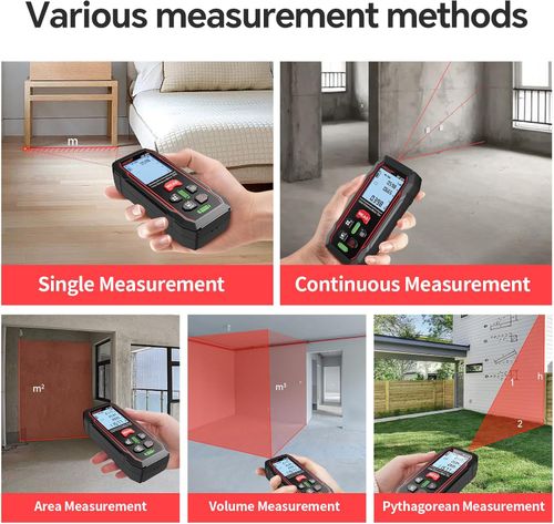 70m laser distance meter with bubble level distance measuring tool digital ruler