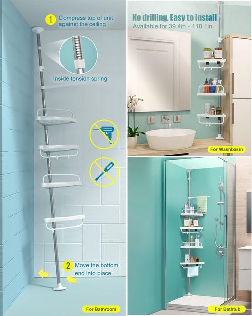 Rustproof Shower Caddy Corner Organizer for Bathroom
