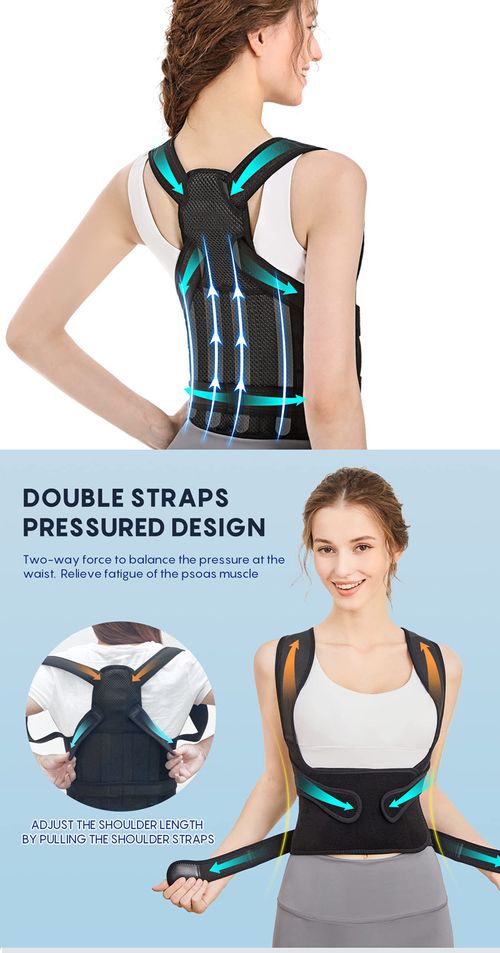 Posture Corrector Unisex Back Posture Brace Full Back Support Belt Clavicle Support Stop Slouching and Hunching Adjustable Back Trainer