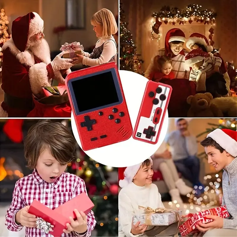 Hot handheld game for children and students doubles nostalgic toy 400-in-1 retro mini handheld game Macaron style
