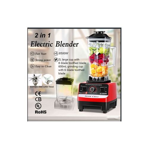 Silver Crest 2L Industrial 8500W Food Crusher Blender With 2 Jar