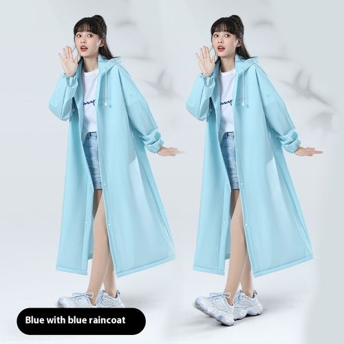 eva non-disposable raincoat lengthened and thickened one-piece anti-rainstorm adult men and women same style outdoor outdoor portable