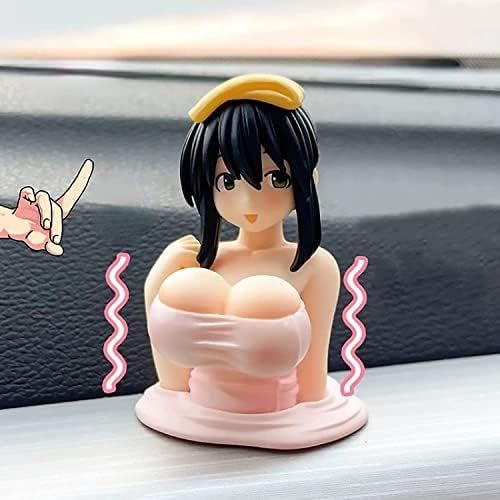 Car Figures Decor,Kanako Chest Shaking Ornaments, Anime Action Figure Model Girl Figures PVC Doll Home Desktop Car Figures Cake Ornaments Decora Craft Collectible Birthday Gift