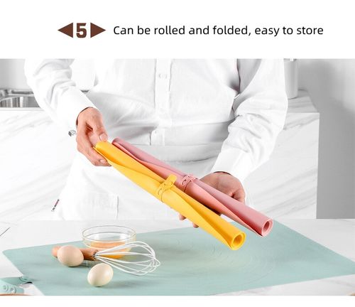 Silicone Baking Mat Band Scale Rolling Pad - Green