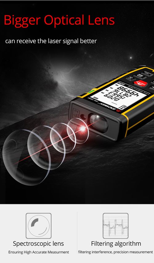 Sndway Laser Distance Measure SW-TG50 Digital Rangefinder 80m Meter Tape Area Volume with Bubble Level and LCD 4 Line Display