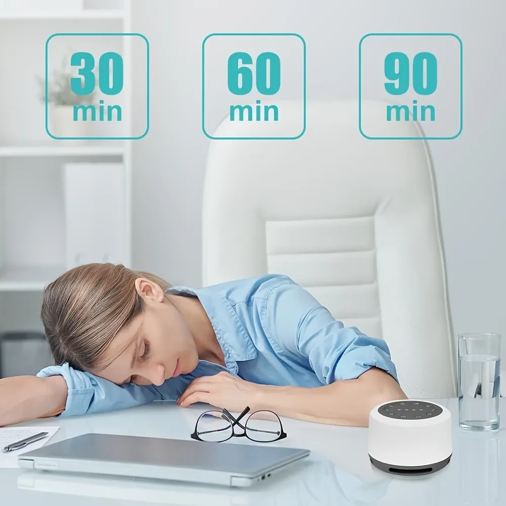 Sleep Sound Machine 24 Natural Soothing Sounds 7 Color Breathing Lights and Night Light with Timer Memory Feature Rechargeable Portable White Noise Machine for Baby Kids Adults