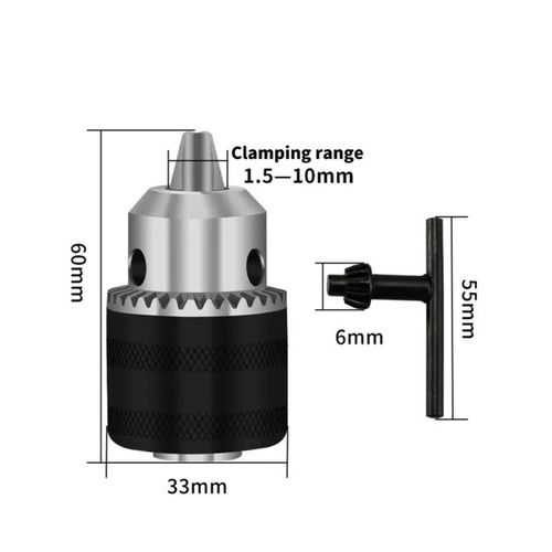 Conversion chuck (angle grinder to electric drill)