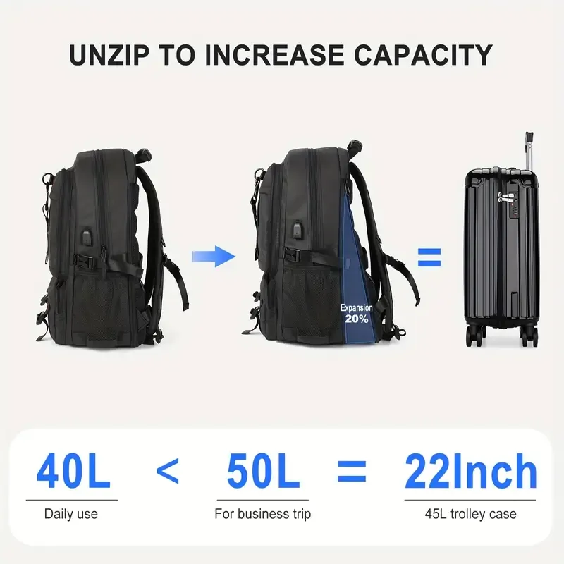 Backpacks for men and women with shoe compartment