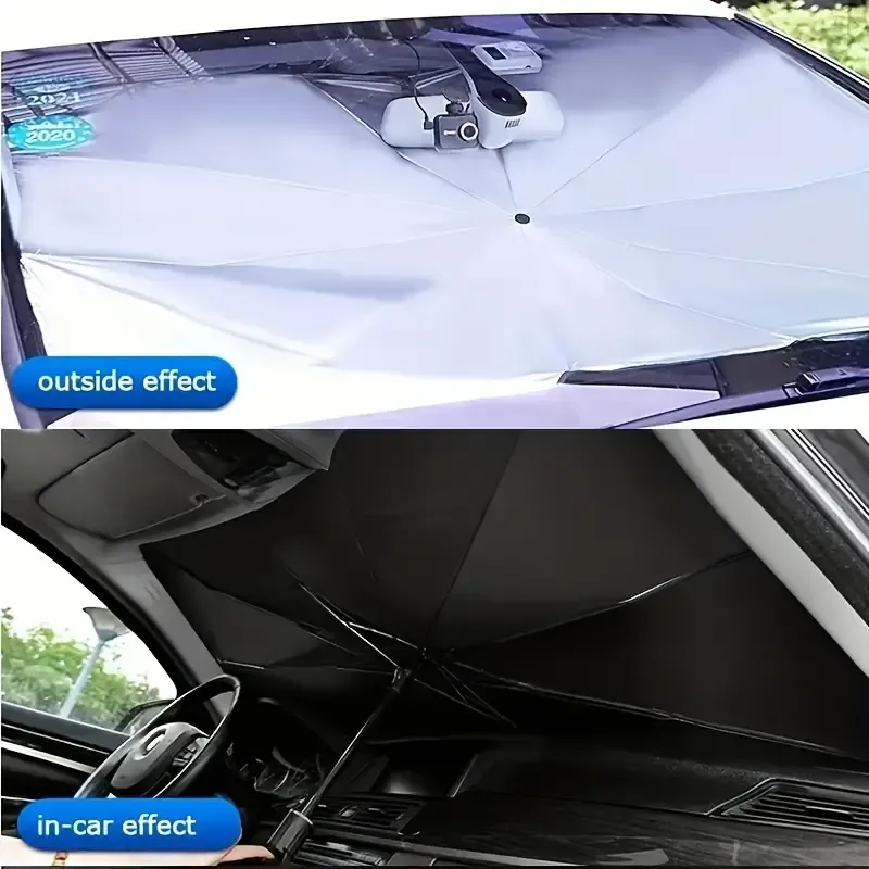 Car sunshade large titanium silver sunshade car sunshade front windshield sun protection heat insulation retractable folding sun protection curtain