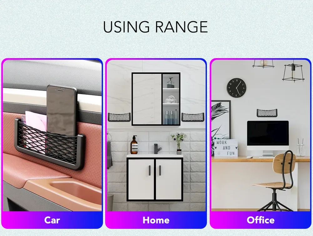 4Pcs Car Mesh Organizer Pockets