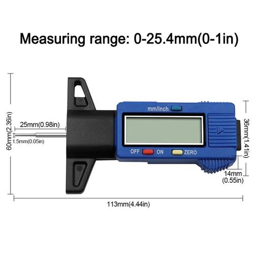 LCD Tire Thread Gauge Digital Tire Depth Gauge
