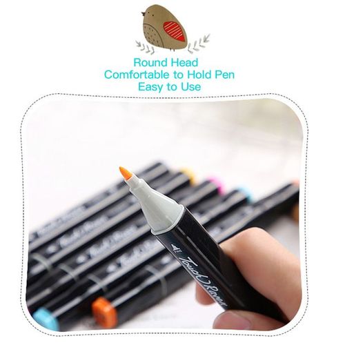 60 Colors Art Markers Set Double Tip Broad Fine Point Marker Pen