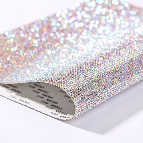 Bling Rhinestone Sheets, Glitter Rhinestone Stickers Self Adhesive for DIY Craft, Gem Sheet for Car Decoration, 24 x 40 cm (AB Color)