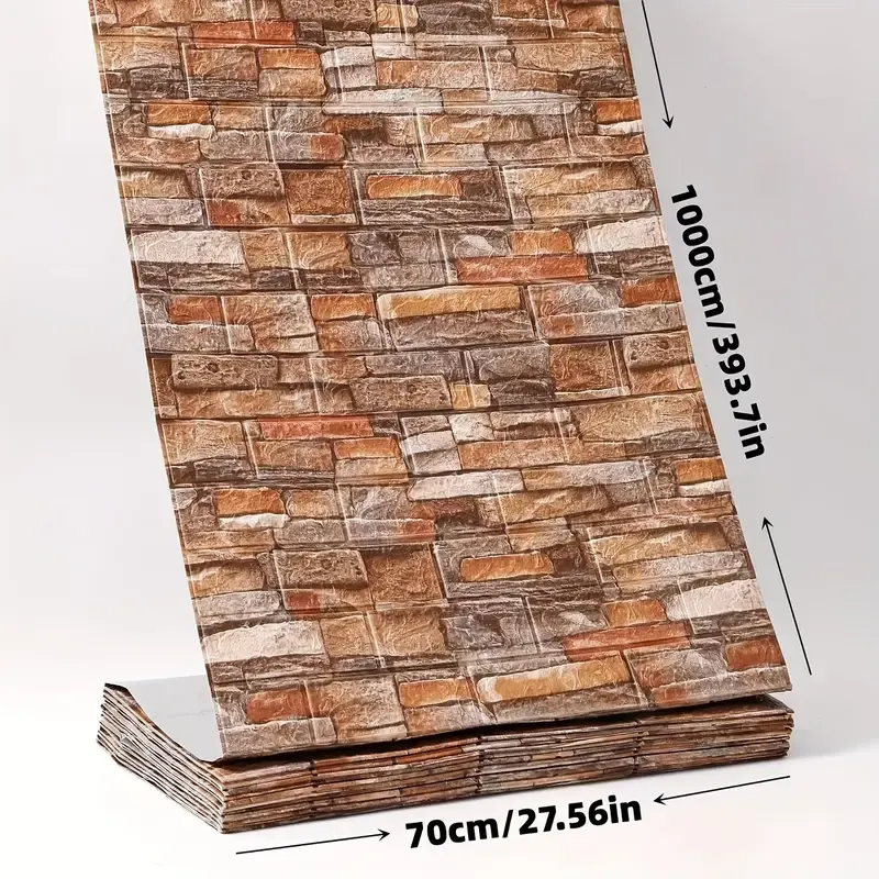 Peel & Stick Brick Pattern Wallpaper