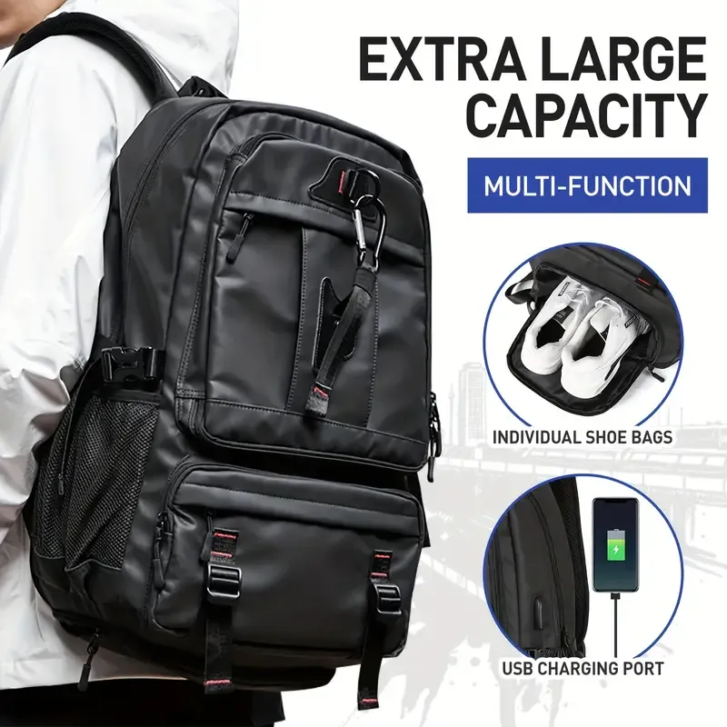 Backpacks for men and women with shoe compartment