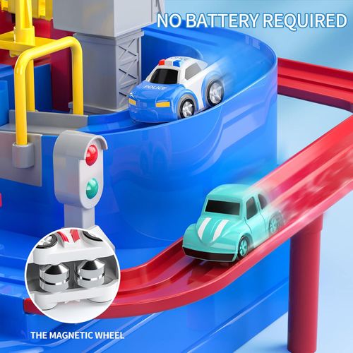 Kids Toys for 3 4 5 6 7 8 Year Old Boys Girls Race Track Car Adventure Toys for Boys Age 3, City Rescue Car Toys for Toddlers 2-4 Years, Educational Christmas Birthday Gifts