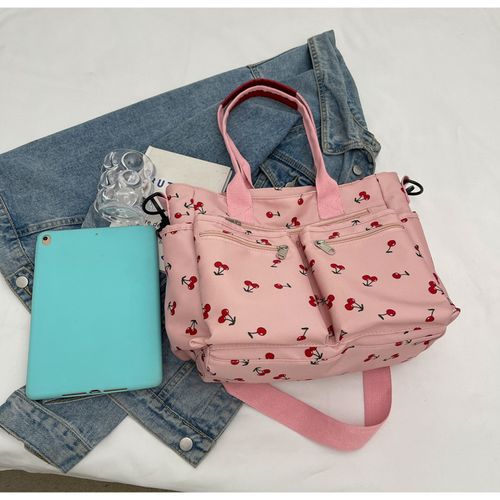 ❤Cherry color printed large capacity handbag ❤