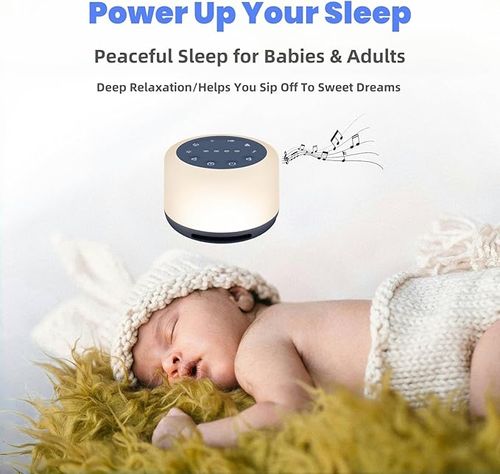 Sleep Sound Machine 24 Natural Soothing Sounds 7 Color Breathing Lights and Night Light with Timer Memory Feature Rechargeable Portable White Noise Machine for Baby Kids Adults