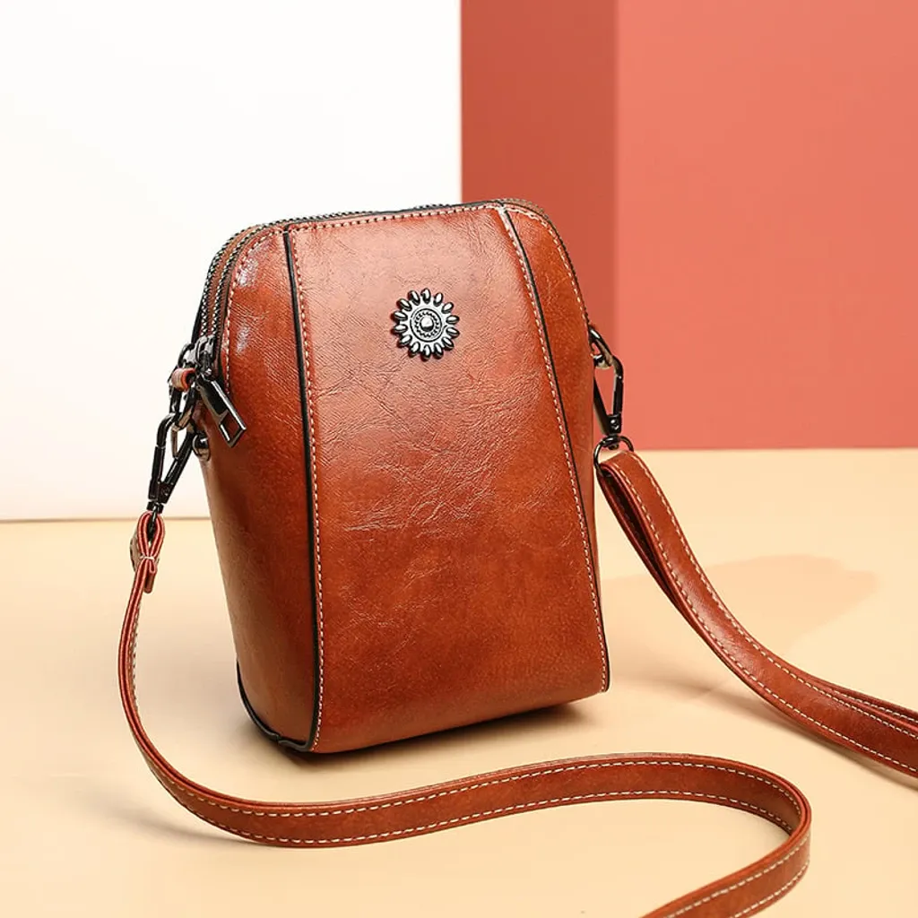 RETRO All-match vertical cellphone bag